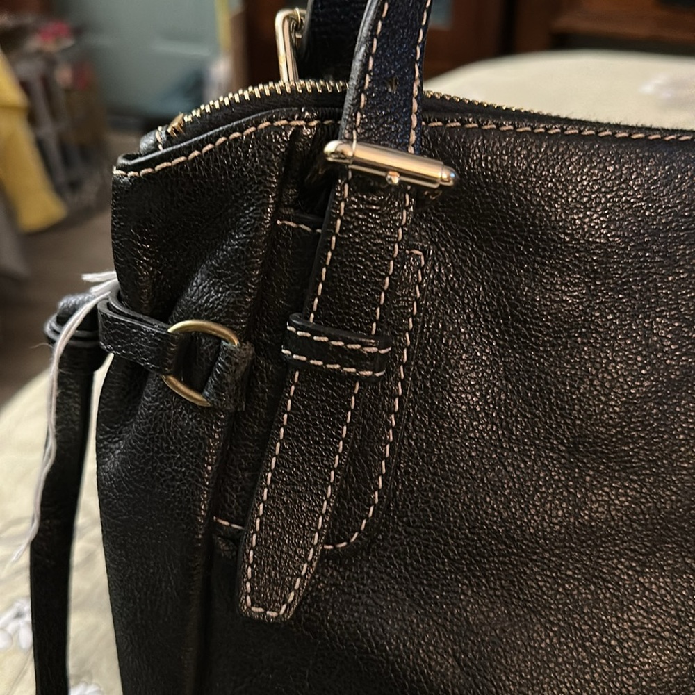 Dooney & Bourke Black Pebbled Leather Shoulder Bag - Picture 4 of 8